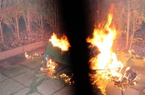 Polizei Minden-Lübbecke: POL-MI: Nächtliche Brände von Müllcontainern beschäftigen Feuerwehr und Polizei