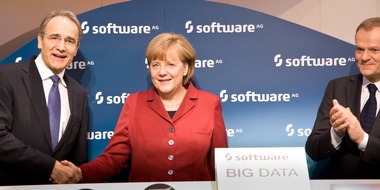 Software AG: CeBIT 2013: Bundeskanzlerin Merkel besucht Software AG (BILD)