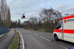 Polizeidirektion Landau: POL-PDLD: Schwerer Verkehrsunfall mit Motorradfahrer