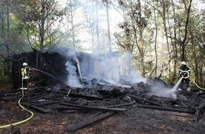 Polizeidirektion Kaiserslautern: POL-PDKL: Brand eines Waldhäuschens