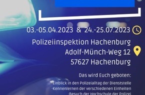 Polizeidirektion Montabaur: POL-PDMT: Schnuppertage bei der PI Hachenburg