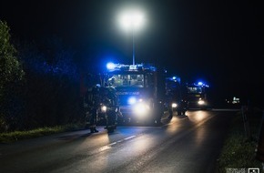 Freiwillige Feuerwehr Hünxe: FW Hünxe: Drei Einsätze in der Silvesternacht und am Neujahrstag