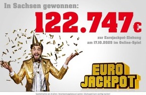 Sächsische Lotto-GmbH: Chemnitzer gewinnt 122.747 Euro bei Eurojackpot