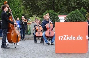 #17Ziele: Emotional ergreifend: Mit dem 17Ziele Freude-Flash motivieren bundesweit 850 Musikerinnen und Musiker zu mehr Engagement für Nachhaltigkeit in allen Bereichen