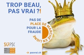 Schweiz. Kriminalprävention / Prévention Suisse de la Criminalité: Trop beau, pas vrai ?! Campagne de prévention contre les escroqueries sur les places de marché en ligne