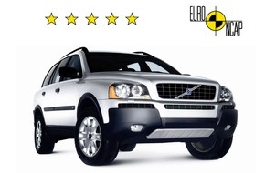 Volvo Car Switzerland AG: Volvo XC90 - le premier SUV à obtenir cinq étoiles à l'Euro NCAP crash-test