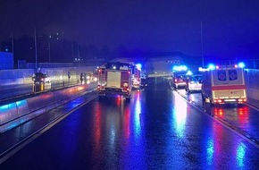Feuerwehr Konstanz: FW Konstanz: Gemeldeter Fahrzeugbrand im Tunnel Waldsiedlung