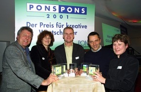 PONS GmbH: K-Frage - Teuro - Karasex: Medienpreis "PONS PONS 2001" für neun kreative Wortschöpfer