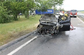 Polizeidirektion Neustadt/Weinstraße: POL-PDNW: Fahrzeugbrand an der Rastanlage Pfalz