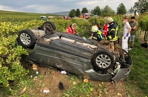 Polizeidirektion Bad Kreuznach: POL-PDKH: PKW-Fahrer landet in Weinbergen