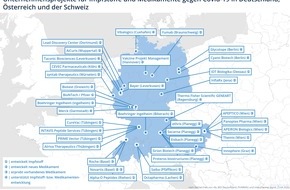 VFA Verband Forschender Arzneimittelhersteller e.V: Industrielle Covid-19-Projekte in Deutschland, Österreich und der Schweiz