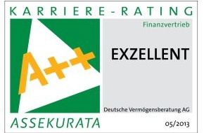 DVAG Deutsche Vermögensberatung AG: Karriere-Rating 2013: Exzellente Berufsperspektiven für Vermögensberater der Deutschen Vermögensberatung (DVAG) (BILD)