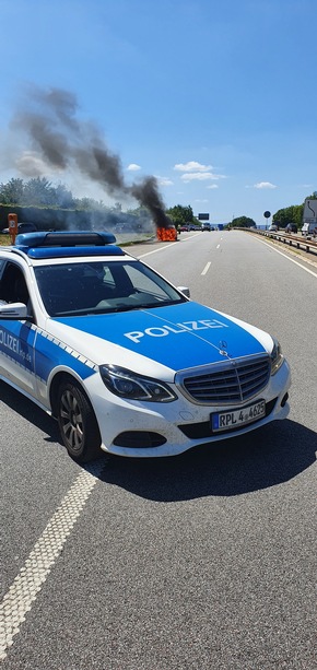 Polizeidirektion Neustadt/Weinstraße: POL-PDNW: PKW Brand auf der A650
