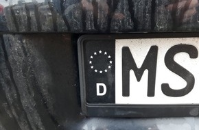 Polizei Münster: POL-MS: Auto mit verändertem Kennzeichen gestoppt