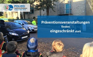 Kreispolizeibehörde Ennepe-Ruhr-Kreis: POL-EN: Präventionsveranstaltungen sind eingeschränkt wieder möglich! Radfahrausbildungen, Crash-Kurs-Veranstaltungen und Puppenbühne finden weiterhin nicht statt