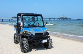 Polizeiinspektion Anklam: POL-ANK: Polizeiinspektion Anklam testet UTV als neues Einsatzfahrzeug auf der Insel Usedom