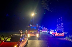 Feuerwehr Drolshagen: FW Drolshagen: Glücklicherweise keine schweren Verletzungen: Pkw überschlägt sich nahe Wenkhausen