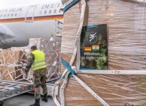 Corona-Hilfe: Luftwaffe fliegt 120 Beatmungsgeräte und eine Sauerstofferzeugungsanlage nach Indien