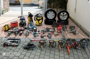 Polizeipräsidium Westpfalz: POL-PPWP: Beute aus Diebstahlserie sichergestellt - Eigentümer gesucht!