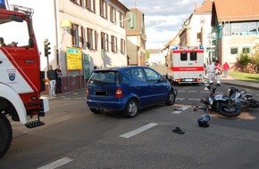 Polizeipräsidium Westpfalz: POL-PPWP: Tief stehende Sonne - Motorradfahrer übersieht entgegen kommenden Wagen