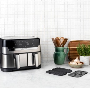 Smartes Kochen mit Expertenempfehlung: Launch der neuen Jamie Oliver by Tefal Doppelkammer-Heißluftfritteuse und dem rotierenden Pizzaofen