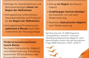VdZ - Forum für Energieeffizienz in der Gebäudetechnik e.V.: Fördergelder für die energetische Sanierung des Eigenheims / Was es bei der Beantragung zu beachten gilt (BILD)