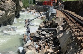Matterhorn Gotthard Bahn / Gornergrat Bahn / BVZ Gruppe: Zermatt/Mattertal Update #3 - Grösseres Schadensausmass als erwartet – Reparatur der Bahnstrecke zwischen Visp und Täsch dauert mehrere Wochen