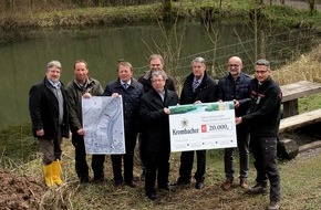 Krombacher Brauerei GmbH & Co.: 20.000 Euro für den Naturschutz - Krombacher unterstützt Renaturierungsmaßnahmen an den Neye-Teichen