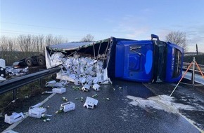 Polizeidirektion Mayen: POL-PDMY: Abschlussmeldung zu LKW-Unfall mit längerer Vollsperrung auf der B 262 bei Mayen