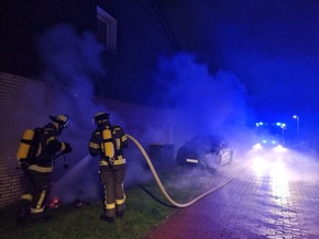 FW-WRN: FEUER_3 - LdF - LZ1 - LZ3 - TOJ Lünen - Garagenbrand / mehrere brennende Mülltonnen