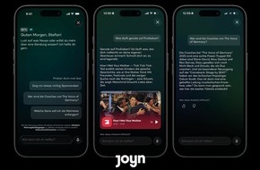 Joyn: Noch nie war Streaming schlauer: Joyn startet ab sofort die KI-Streaming-Assistentin "Joyce"