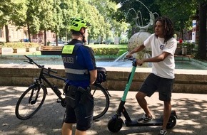 Polizeipräsidium Mainz: POL-PPMZ: Verkehrskontrolle in Mainzer Innenstadt mit Schwerpunkt E-Scooter