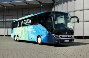 FEV Group: Daimler Buses bringt in Zusammenarbeit mit FEV ersten wasserstoffbasierten Setra-Reisebus "H2 Coach" auf die Stra&szlig;e