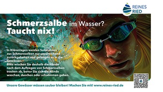 Hessisches Landesamt für Naturschutz, Umwelt und Geologie: Umwelt schützen – Schmerzgel richtig anwenden! Neue Aufklärungskampagne zeigt, wie Arzneimittel unsere Gewässer belasten