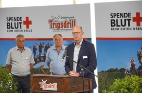 Erlebnispark Tripsdrill: Auftakt zur DRK-Blutspende in Tripsdrill