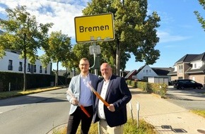Glasfaser NordWest GmbH & Co. KG: Deutsche GigaNetz und Glasfaser Nordwest bringen den ersten Kunden in Bremen-Nord zum Leuchten
