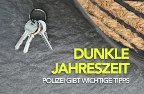 Polizeipräsidium Südhessen: POL-DA: Südhessen: Dunkle Jahreszeit / Polizei gibt wichtige Präventionstipps