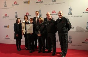 Feuerwehr Erkrath: FW-Erkrath: Feuerwehr Erkrath gewinnt den "Sonderpreis für Soziales Engagement" im Rahmen des Conrad Dietrich Magirus Award 2016