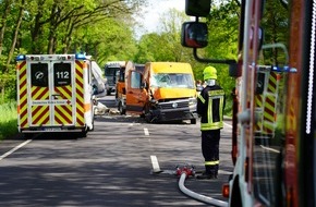 Feuerwehr Flotwedel: FW Flotwedel: Ein Leichtverletzter nach Unfall auf B214 zwischen Bröckel und Kreuzkrug