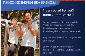 Polizeidirektion Neustadt/Weinstraße: POL-PDNW: Fit für die Verbrecherjagd? Eure Polizei lädt zum Sporttag ein