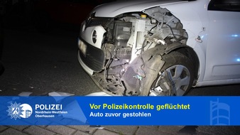 Polizeipräsidium Oberhausen: POL-OB: Vor Polizeikontrolle geflüchtet