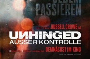 LEONINE Studios: Derrick Bortes "Unhinged - ausser Kontrolle" mit Russel Crowe, Caren Pistorius und Gabriel Bateman startet am 30. Juli 2020 in den deutschen Kinos