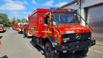 Feuerwehr und Rettungsdienst Bonn: FW-BN: EU Waldbrandmodul im Kreis D&uuml;ren im Einsatz, Erstmeldung