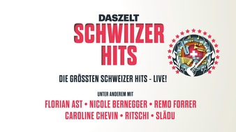 DAS ZELT AG: 2025 startet das neuste und vielleicht beste Showformat aller Zeiten von DAS ZELT: Schwiizer Hits - live. Am 21. Februar findet in der Lenk die Premiere von "Schwiizer Hits" statt!