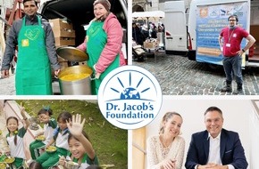 Dr. Jacob's Foundation: Dr. Jacob's Foundation spendet 128.600 Euro für vegane/vegetarische Mahlzeiten für Ukraine-Flüchtlinge