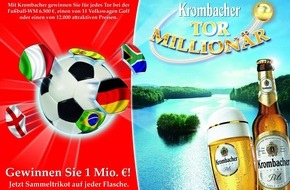 Krombacher Brauerei GmbH & Co.: Krombacher Tor-Millionär mit Neuauflage im WM-Jahr / Eine Million Euro als Hauptgewinn garantiert (mit Bild)