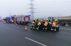 Feuerwehr Oberhausen: FW-OB: Verkehrsunfall auf der Autobahn A 42