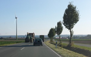 Polizeiinspektion Hameln-Pyrmont/Holzminden: POL-HM: Herbstzeit ist Erntezeit / Polizei Hameln mahnt zur "Vorsicht im Straßenverkehr!"