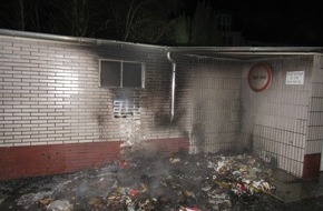 Polizei Mettmann: POL-ME: Gebäudeschaden nach Mülltonnenbrand - Polizei sucht Zeugen - Hilden - 1901003
