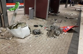 Bundespolizeiinspektion Magdeburg: BPOLI MD: Fahrausweisautomat am Bahnhof Güsten gesprengt